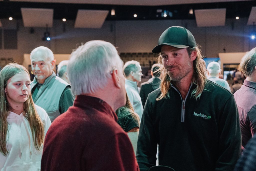 Tales From The Tour. Aaron Baddeley greeting fan.